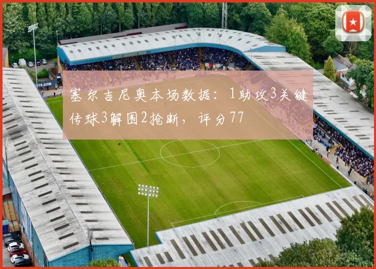 塞尔吉尼奥本场数据：1助攻3关键传球3解围2抢断，评分77